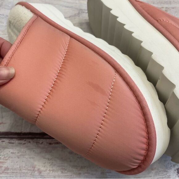 Anthropologie Maeve Puffy Platform Slippers Pink White Size Large 10 - 11 - Picture 11 of 11